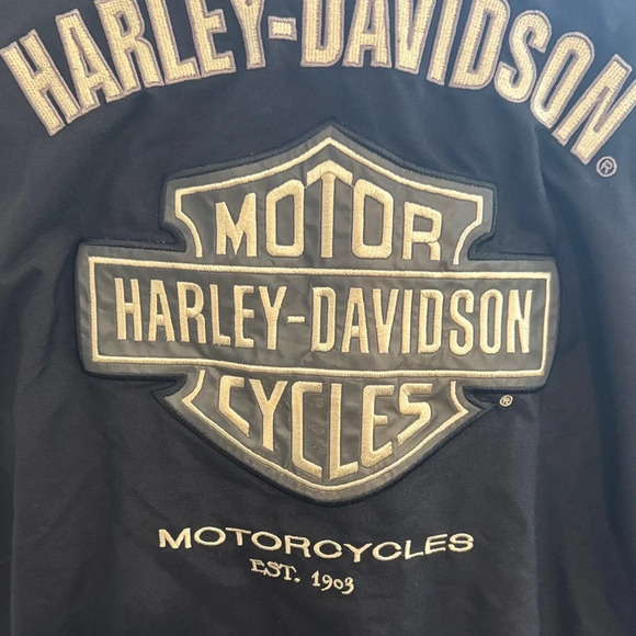 Harley-Davidson Midnight Black Varsity Jacket - Picture 3 of 9